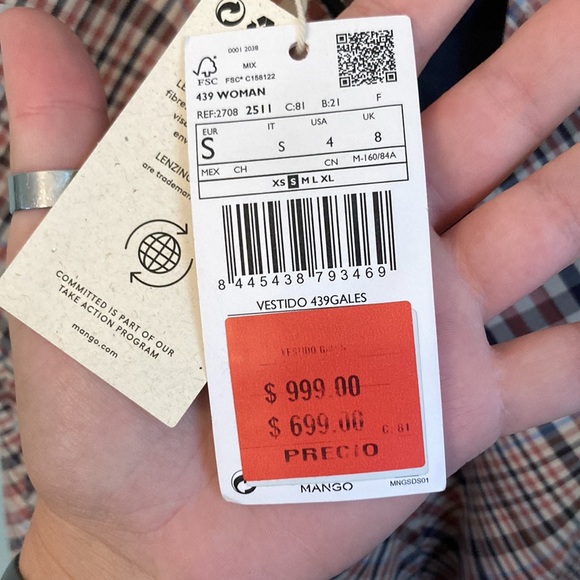 Mango MNG NWT pattern mini dress - Picture 9 of 9